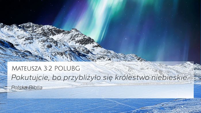 Mateusza 3:2 POLUBG Bible Verse Image