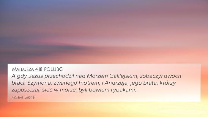 Mateusza 4:18 POLUBG Bible Verse Image