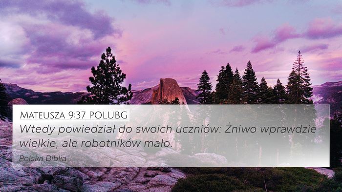Mateusza 9:37 POLUBG Bible Verse Image