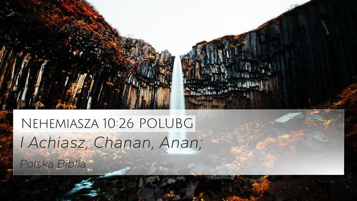 Nehemiasza 10:26 POLUBG 4K Wallpaper - I Achiasz, Chanan, - 4K Wallpaper Bible Verse
