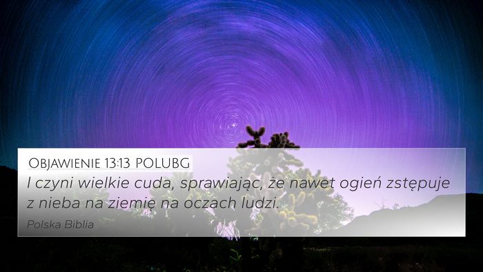 Objawienie 13:13 POLUBG Bible Verse Image