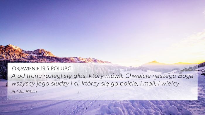 Objawienie 19:5 POLUBG Bible Verse Image