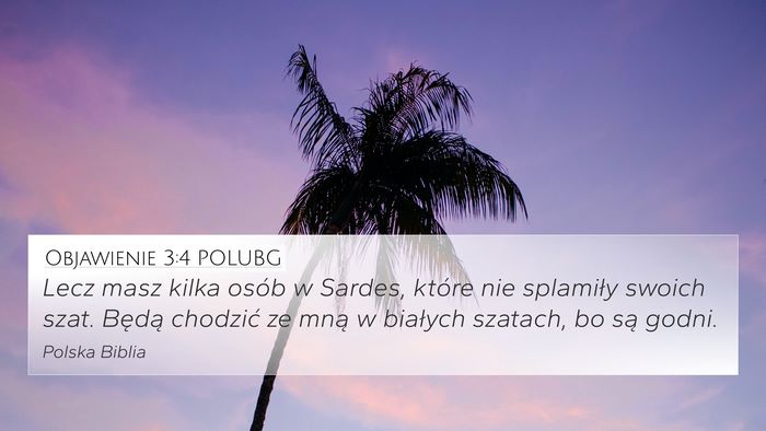 Objawienie 3:4 POLUBG Bible Verse Image