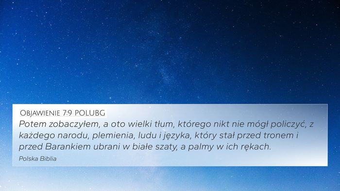 Objawienie 7:9 POLUBG Bible Verse Image