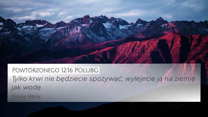 Powtórzonego 12:16 POLUBG Bible Verse Image