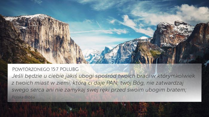Powtórzonego 15:7 POLUBG Bible Verse Image