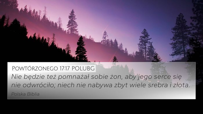 Powtórzonego 17:17 POLUBG Bible Verse Image