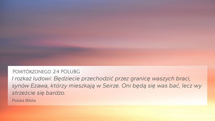 Powtórzonego 2:4 POLUBG Bible Verse Image