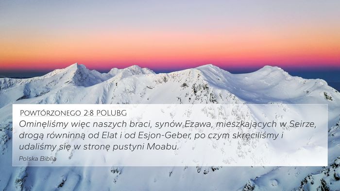 Powtórzonego 2:8 POLUBG Bible Verse Image