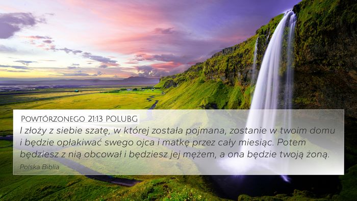 Powtórzonego 21:13 POLUBG Bible Verse Image