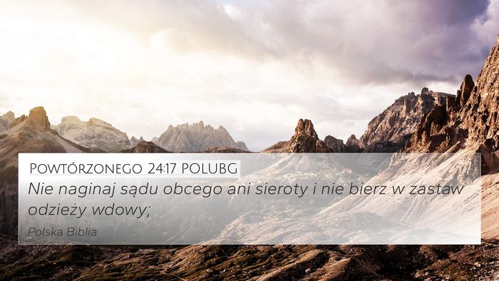 Powtórzonego 24:17 POLUBG Bible Verse Image