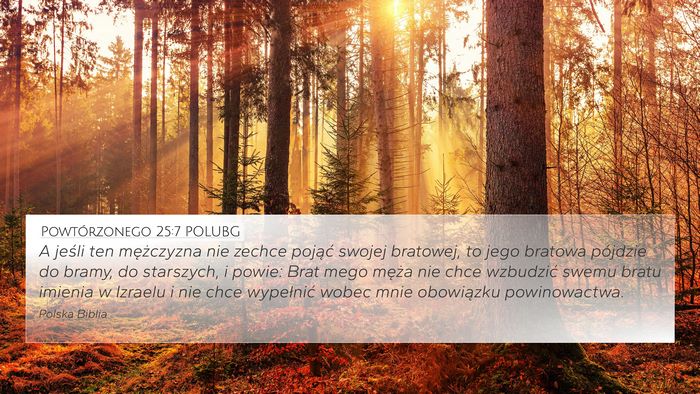 Powtórzonego 25:7 POLUBG Bible Verse Image