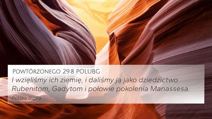 Powtórzonego 29:8 POLUBG Bible Verse Image