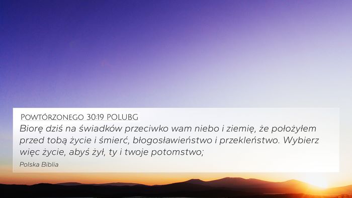 Powtórzonego 30:19 POLUBG Bible Verse Image