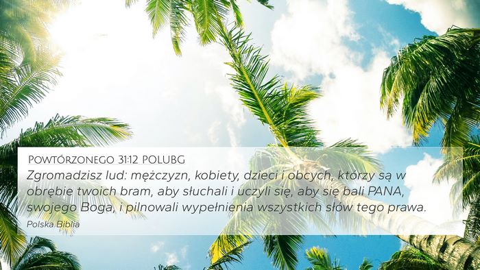 Powtórzonego 31:12 POLUBG Bible Verse Image