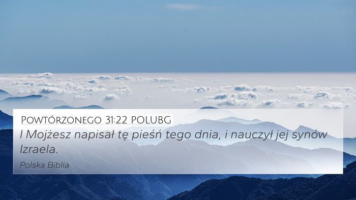 Powtórzonego 31:22 POLUBG Bible Verse Image