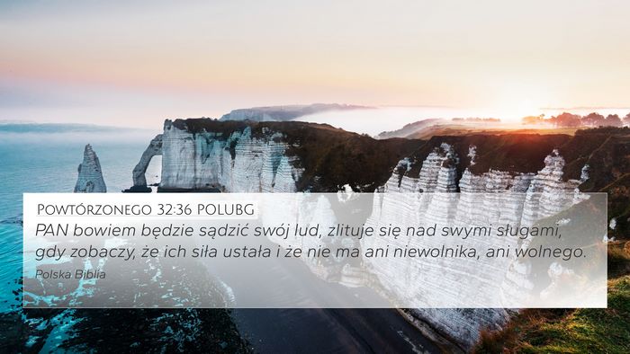 Powtórzonego 32:36 POLUBG Bible Verse Image