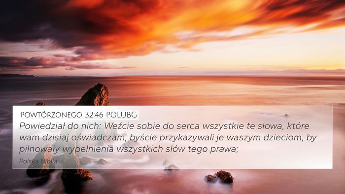 Powtórzonego 32:46 POLUBG Bible Verse Image