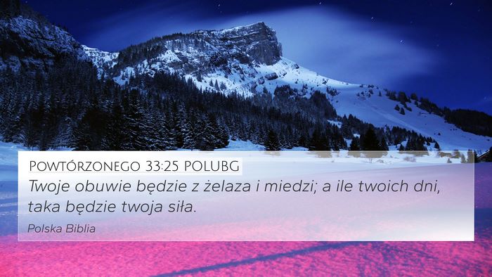 Powtórzonego 33:25 POLUBG Bible Verse Image