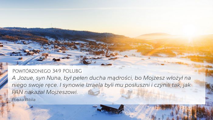 Powtórzonego 34:9 POLUBG Bible Verse Image