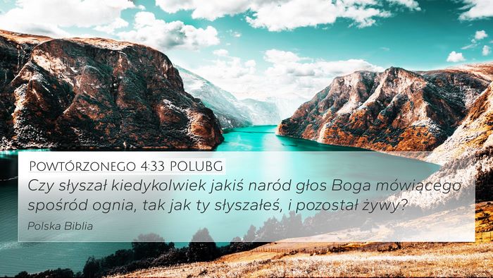 Powtórzonego 4:33 POLUBG Bible Verse Image