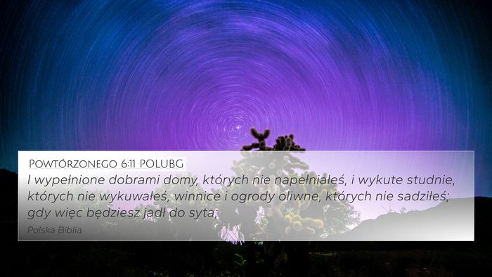 Powtórzonego 6:11 POLUBG Bible Verse Image