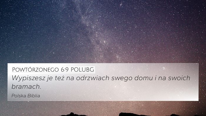 Powtórzonego 6:9 POLUBG Bible Verse Image