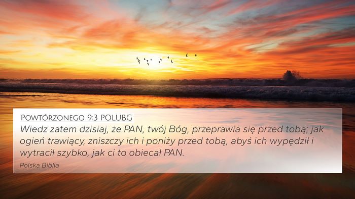 Powtórzonego 9:3 POLUBG 4K Wallpaper - Wiedz zatem dzisiaj, że PAN, twój Bóg, - 4K Wallpaper Bible Verse