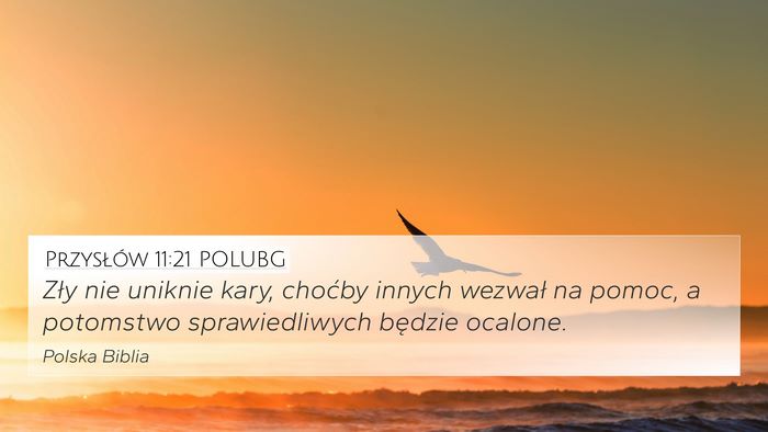 Przysłów 11:21 POLUBG Bible Verse Image