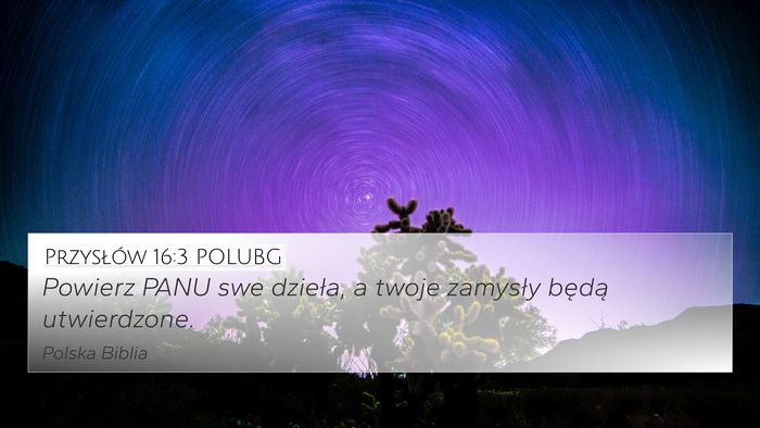 Przysłów 16:3 POLUBG Bible Verse Image