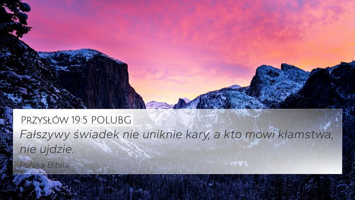 Przysłów 19:5 POLUBG Bible Verse Image