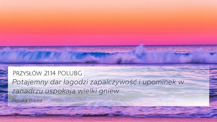 Przysłów 21:14 POLUBG Bible Verse Image