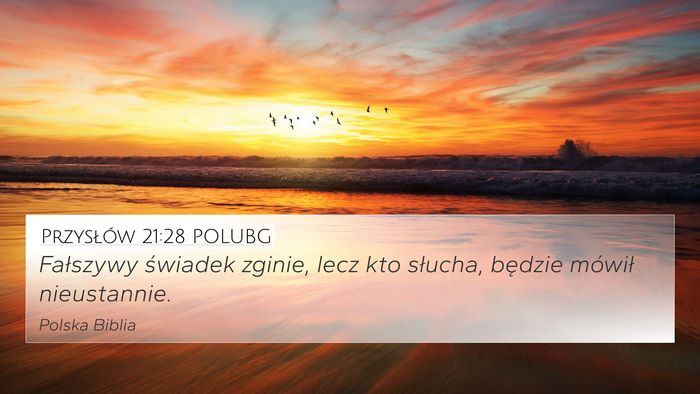 Przysłów 21:28 POLUBG Bible Verse Image
