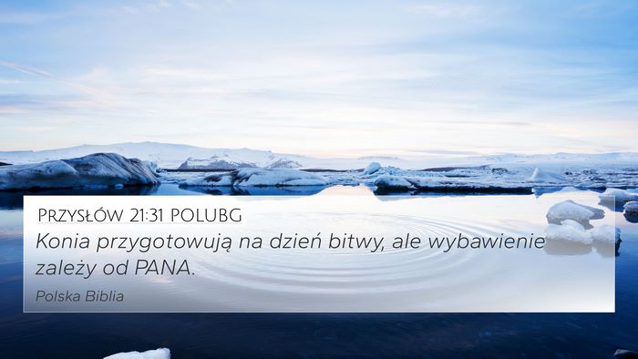 Przysłów 21:31 POLUBG Bible Verse Image