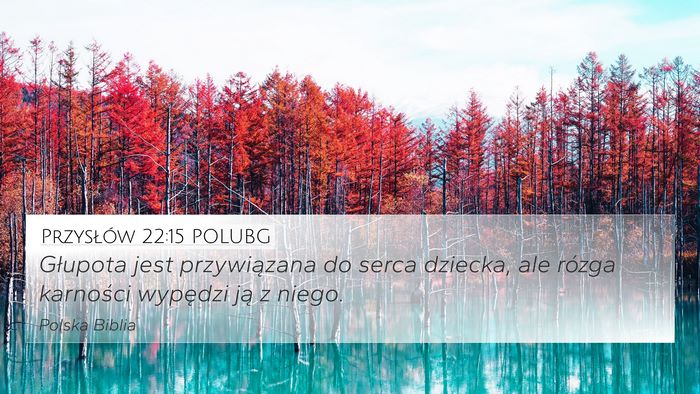 Przysłów 22:15 POLUBG Bible Verse Image
