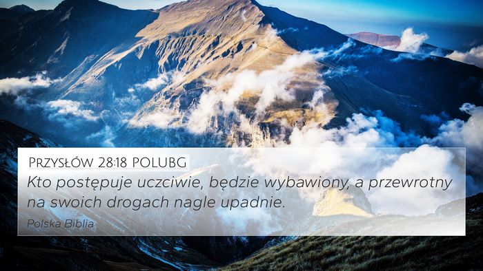 Przysłów 28:18 POLUBG Bible Verse Image