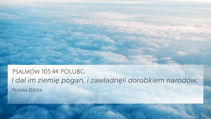 Psalmów 105:44 POLUBG Bible Verse Image