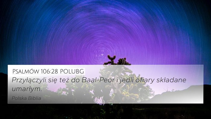 Psalmów 106:28 POLUBG Bible Verse Image