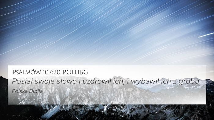 Psalmów 107:20 POLUBG Bible Verse Image