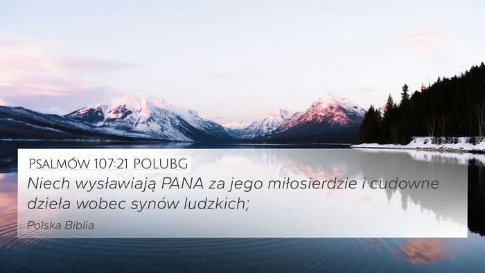 Psalmów 107:21 POLUBG Bible Verse Image