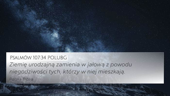 Psalmów 107:34 POLUBG Bible Verse Image