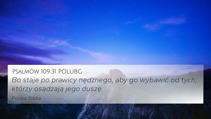 Psalmów 109:31 POLUBG Bible Verse Image