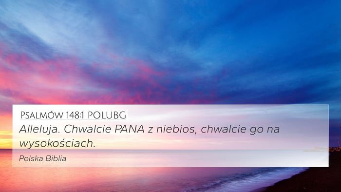 Psalmów 148:1 POLUBG 4K Wallpaper - Alleluja. Chwalcie PANA z niebios, chwalcie go na - 4K Wallpaper Bible Verse