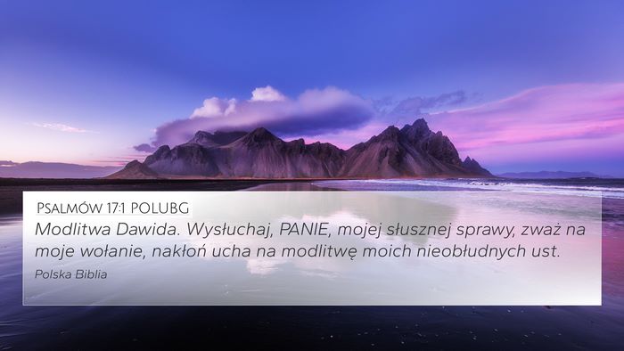Psalmów 17:1 POLUBG Bible Verse Image