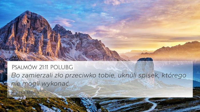 Psalmów 21:11 POLUBG Bible Verse Image