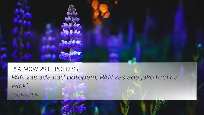 Psalmów 29:10 POLUBG Bible Verse Image
