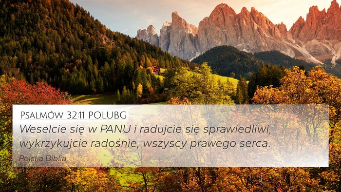 Psalmów 32:11 POLUBG Bible Verse Image