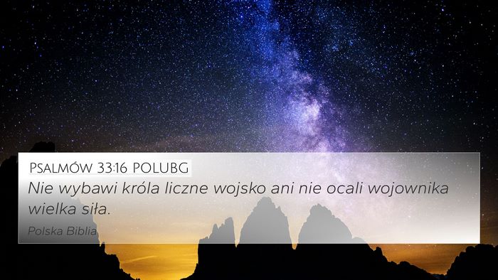 Psalmów 33:16 POLUBG Bible Verse Image