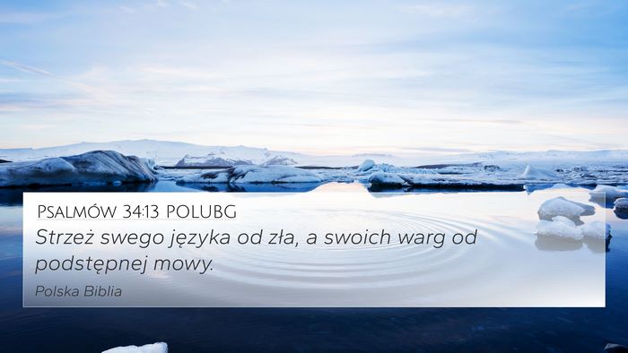 Psalmów 34:13 POLUBG Bible Verse Image