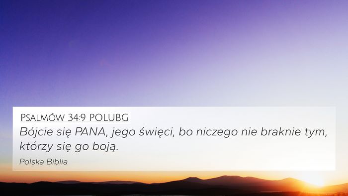Psalmów 34:9 POLUBG Bible Verse Image